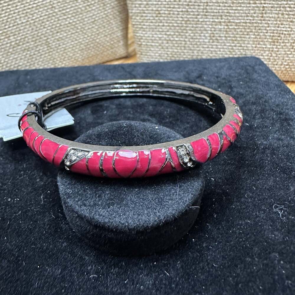 Sequin Nordstrom Multicolor Gunmetal Tone Statement Enamel Bangle Bracelet #96